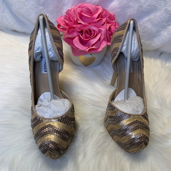 Steve Madden Disko Sequins Champagne Pump - Picture 4 of 15